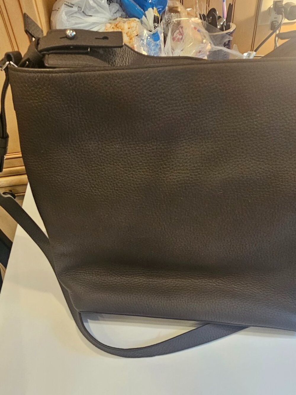 Allsaints Mast Leather Shoulder Tote Bag
